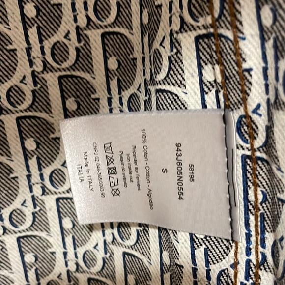 Dior oblique Jean shirt denim jacket size small Dior logo nwt retail 2050 shirt - Picture 5 of 7